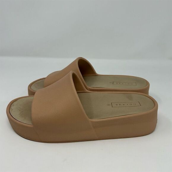 Corky's Women's Slip-On Sandals Size 8 Beige Casual Summer Flat Platform - Picture 4 of 10